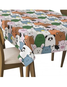Tischdecke Abwaschbar Tischtuch Gartentischdecke Fleckschutz Wasserabweisend Tafeldecke - Tiere