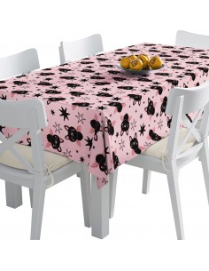 Tischdecke Abwaschbar Tischtuch Gartentischdecke Fleckschutz Wasserabweisend Tafeldecke - Fledermaus und Sterne