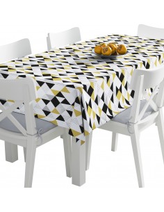 Tischdecke Abwaschbar Tischtuch Gartentischdecke Fleckschutz Wasserabweisend Tafeldecke - geometrisch 10
