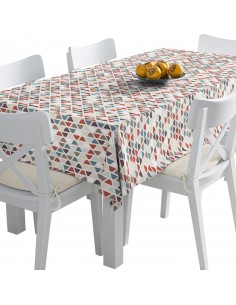 Tischdecke Abwaschbar Tischtuch Gartentischdecke Fleckschutz Wasserabweisend Tafeldecke - geometrisch 3