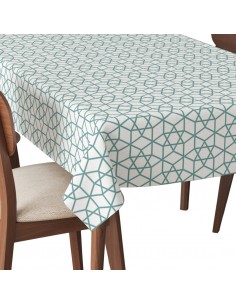 Tischdecke Abwaschbar Tischtuch Gartentischdecke Fleckschutz Wasserabweisend Tafeldecke - Geometrisches Maschenmuster 1