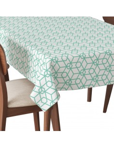 Tischdecke Abwaschbar Tischtuch Gartentischdecke Fleckschutz Wasserabweisend Tafeldecke - Geometrisches Maschenmuster 4