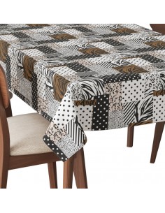 Tischdecke Abwaschbar Tischtuch Gartentischdecke Fleckschutz Wasserabweisend Tafeldecke - Geometrischer Animal-Print