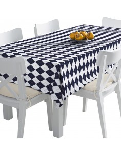Tischdecke Abwaschbar Tischtuch Gartentischdecke Fleckschutz Wasserabweisend Tafeldecke - geometrisches Argyle-Muster 2