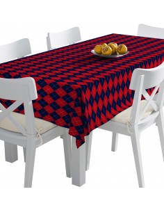 Tischdecke Abwaschbar Tischtuch Gartentischdecke Fleckschutz Wasserabweisend Tafeldecke - geometrisches Argyle-Muster 4