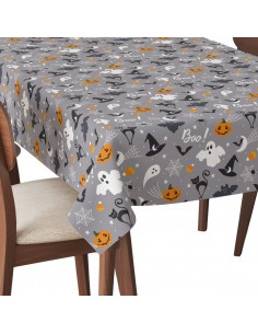 Tischdecke Abwaschbar Tischtuch Gartentischdecke Fleckschutz Wasserabweisend Tafeldecke - Halloween