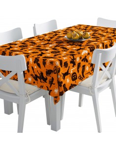 Tischdecke Abwaschbar Tischtuch Gartentischdecke Fleckschutz Wasserabweisend Tafeldecke - Halloweennacht