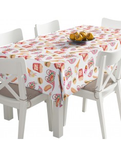 Tischdecke Abwaschbar Tischtuch Gartentischdecke Fleckschutz Wasserabweisend Tafeldecke - Fastfood