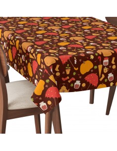 Tischdecke Abwaschbar Tischtuch Gartentischdecke Fleckschutz Wasserabweisend Tafeldecke - Herbst