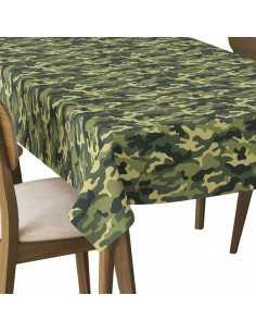 Tischdecke Abwaschbar Tischtuch Gartentischdecke Fleckschutz Wasserabweisend Tafeldecke - militärische Textur