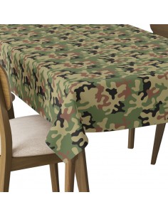 Tischdecke Abwaschbar Tischtuch Gartentischdecke Fleckschutz Wasserabweisend Tafeldecke - Camouflage 3