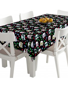 Tischdecke Abwaschbar Tischtuch Gartentischdecke Fleckschutz Wasserabweisend Tafeldecke - Kätzchen mit Brille