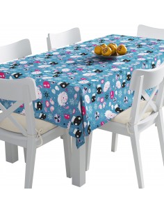 Tischdecke Abwaschbar Tischtuch Gartentischdecke Fleckschutz Wasserabweisend Tafeldecke - Katzenliebe Vogelliebe