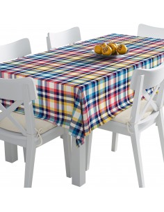 Tischdecke Abwaschbar Tischtuch Gartentischdecke Fleckschutz Wasserabweisend Tafeldecke - kariert 6
