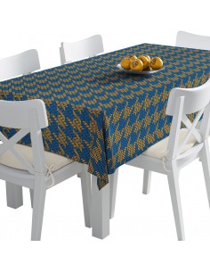 Tischdecke Abwaschbar Tischtuch Gartentischdecke Fleckschutz Wasserabweisend Tafeldecke - Hahnentritt