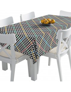 Tischdecke Abwaschbar Tischtuch Gartentischdecke Fleckschutz Wasserabweisend Tafeldecke - kariert 9