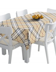 Tischdecke Abwaschbar Tischtuch Gartentischdecke Fleckschutz Wasserabweisend Tafeldecke - kariert 20