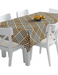 Tischdecke Abwaschbar Tischtuch Gartentischdecke Fleckschutz Wasserabweisend Tafeldecke - kariert 24