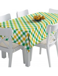 Tischdecke Abwaschbar Tischtuch Gartentischdecke Fleckschutz Wasserabweisend Tafeldecke - kariert 26