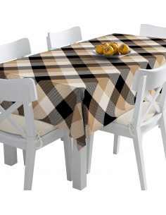 Tischdecke Abwaschbar Tischtuch Gartentischdecke Fleckschutz Wasserabweisend Tafeldecke - kariert 34