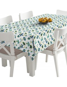 Tischdecke Abwaschbar Tischtuch Gartentischdecke Fleckschutz Wasserabweisend Tafeldecke - Fantasieblumen