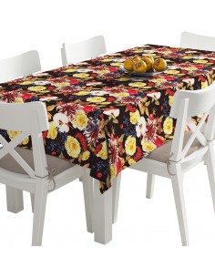 Tischdecke Abwaschbar Tischtuch Gartentischdecke Fleckschutz Wasserabweisend Tafeldecke - Herbstblumen