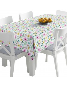 Tischdecke Abwaschbar Tischtuch Gartentischdecke Fleckschutz Wasserabweisend Tafeldecke - Blumen 1