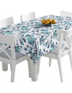 Tischdecke Abwaschbar Tischtuch Gartentischdecke Fleckschutz Wasserabweisend Tafeldecke - gemalte Blumen 9