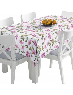 Tischdecke Abwaschbar Tischtuch Gartentischdecke Fleckschutz Wasserabweisend Tafeldecke - gemalte Blumen 11