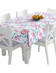 Tischdecke Abwaschbar Tischtuch Gartentischdecke Fleckschutz Wasserabweisend Tafeldecke - Aquarell Pfingstrosen