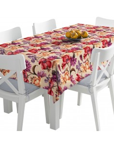 Tischdecke Abwaschbar Tischtuch Gartentischdecke Fleckschutz Wasserabweisend Tafeldecke - Wildblumen 1