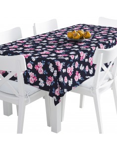 Tischdecke Abwaschbar Tischtuch Gartentischdecke Fleckschutz Wasserabweisend Tafeldecke - aquarell blumen
