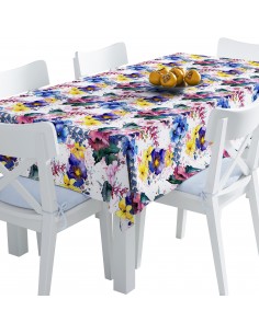 Tischdecke Abwaschbar Tischtuch Gartentischdecke Fleckschutz Wasserabweisend Tafeldecke - Wildblumen 2