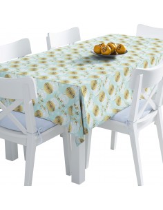 Tischdecke Abwaschbar Tischtuch Gartentischdecke Fleckschutz Wasserabweisend Tafeldecke - Löwenzahn