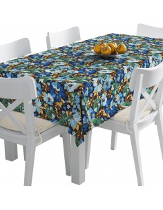 Tischdecke Abwaschbar Tischtuch Gartentischdecke Fleckschutz Wasserabweisend Tafeldecke - gemalte Blumen 7