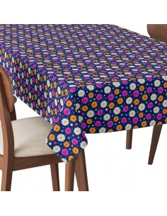 Tischdecke Abwaschbar Tischtuch Gartentischdecke Fleckschutz Wasserabweisend Tafeldecke - Frühlingsblumen