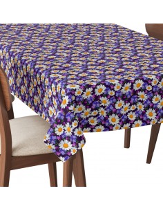 Tischdecke Abwaschbar Tischtuch Gartentischdecke Fleckschutz Wasserabweisend Tafeldecke - wilde Blumen im Sommer