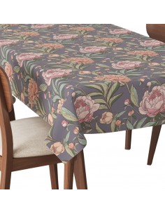 Tischdecke Abwaschbar Tischtuch Gartentischdecke Fleckschutz Wasserabweisend Tafeldecke - Blumen 4