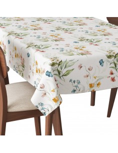 Tischdecke Abwaschbar Tischtuch Gartentischdecke Fleckschutz Wasserabweisend Tafeldecke - Wiesenblumen 2