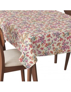 Tischdecke Abwaschbar Tischtuch Gartentischdecke Fleckschutz Wasserabweisend Tafeldecke - blühende Blumen