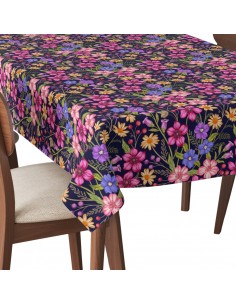 Tischdecke Abwaschbar Tischtuch Gartentischdecke Fleckschutz Wasserabweisend Tafeldecke - Feldblumen 3