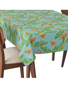 Tischdecke Abwaschbar Tischtuch Gartentischdecke Fleckschutz Wasserabweisend Tafeldecke - Königliche Strelitzie