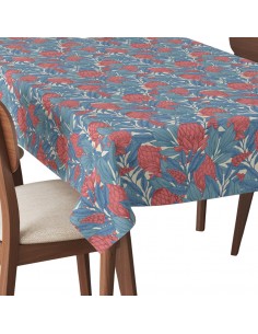 Tischdecke Abwaschbar Tischtuch Gartentischdecke Fleckschutz Wasserabweisend Tafeldecke - Protea-Blume
