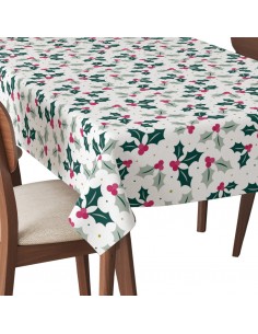 Tischdecke Abwaschbar Tischtuch Gartentischdecke Fleckschutz Wasserabweisend Tafeldecke - Stechpalme