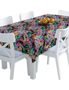 Tischdecke Abwaschbar Tischtuch Gartentischdecke Fleckschutz Wasserabweisend Tafeldecke - bunte Blätter