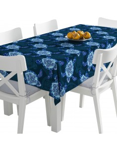 Tischdecke Abwaschbar Tischtuch Gartentischdecke Fleckschutz Wasserabweisend Tafeldecke - Schildkröten