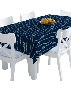 Tischdecke Abwaschbar Tischtuch Gartentischdecke Fleckschutz Wasserabweisend Tafeldecke - Seil