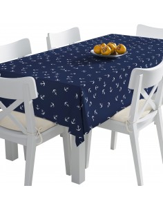 Tischdecke Abwaschbar Tischtuch Gartentischdecke Fleckschutz Wasserabweisend Tafeldecke - Anker 2