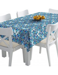 Tischdecke Abwaschbar Tischtuch Gartentischdecke Fleckschutz Wasserabweisend Tafeldecke - blaue Schmetterlinge