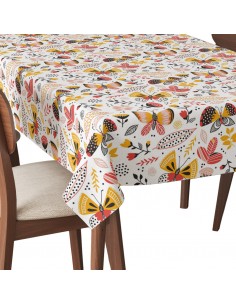 Tischdecke Abwaschbar Tischtuch Gartentischdecke Fleckschutz Wasserabweisend Tafeldecke - Schmetterlinge im Volksstil